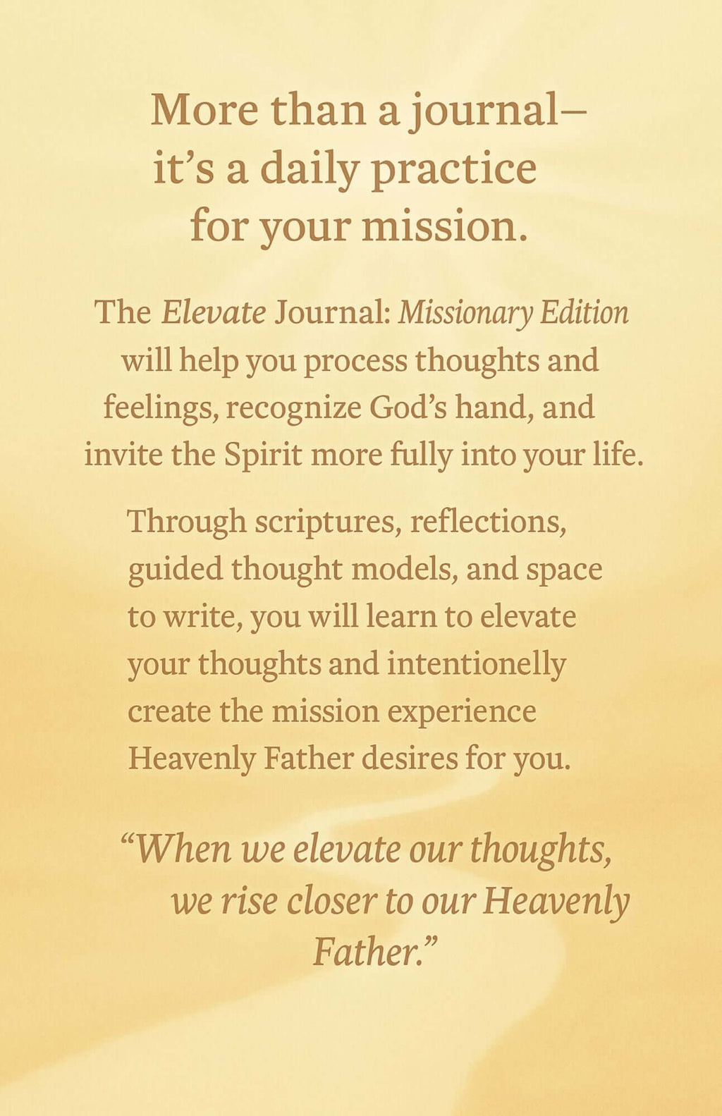 Elevate Journal: Missionary Edition