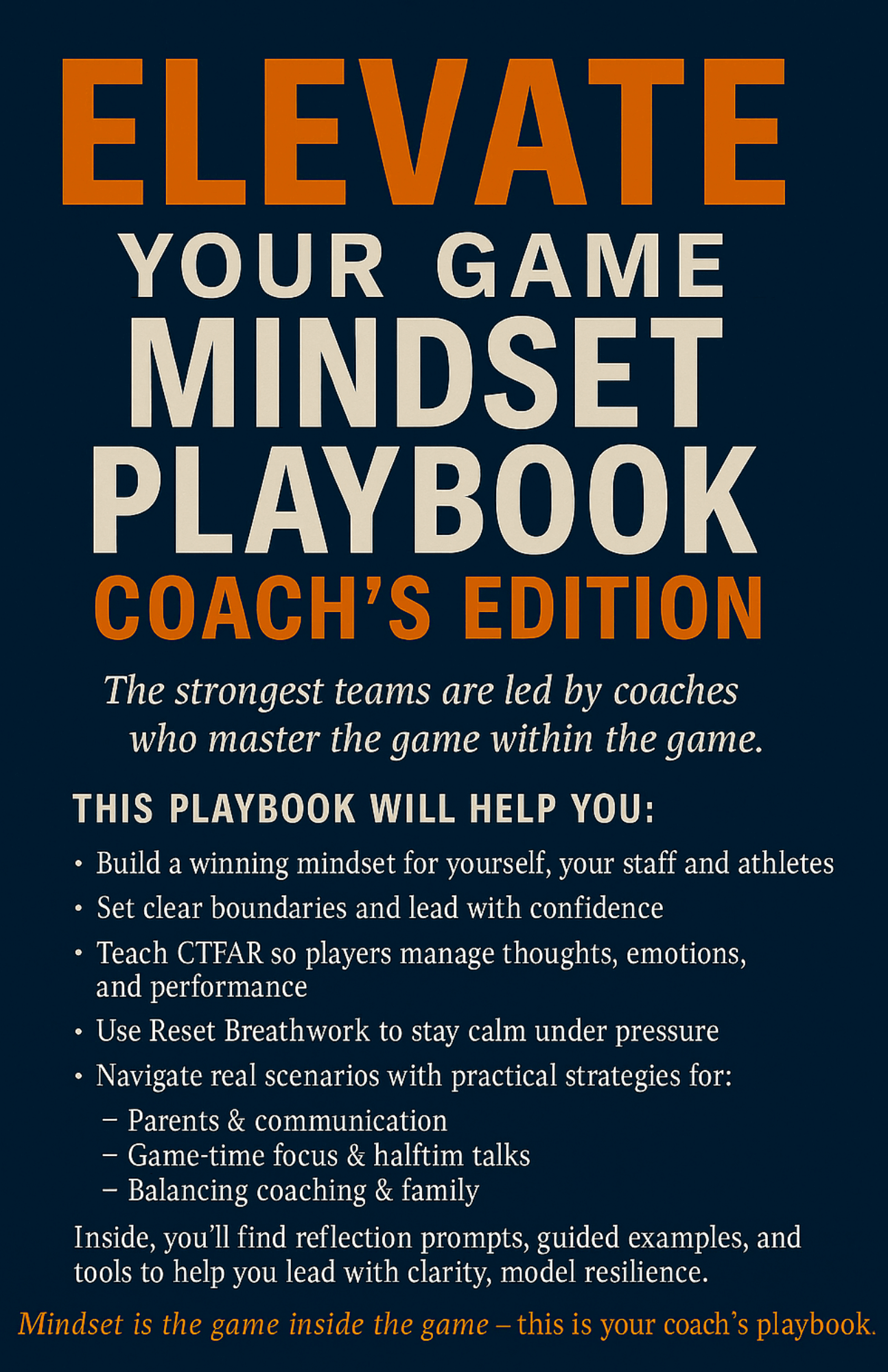 Elevate Your Game: Mindest playbook Coaches Edition
